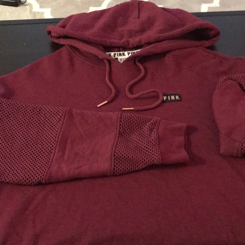 XS MAROON PINK CROPPED SWEATER